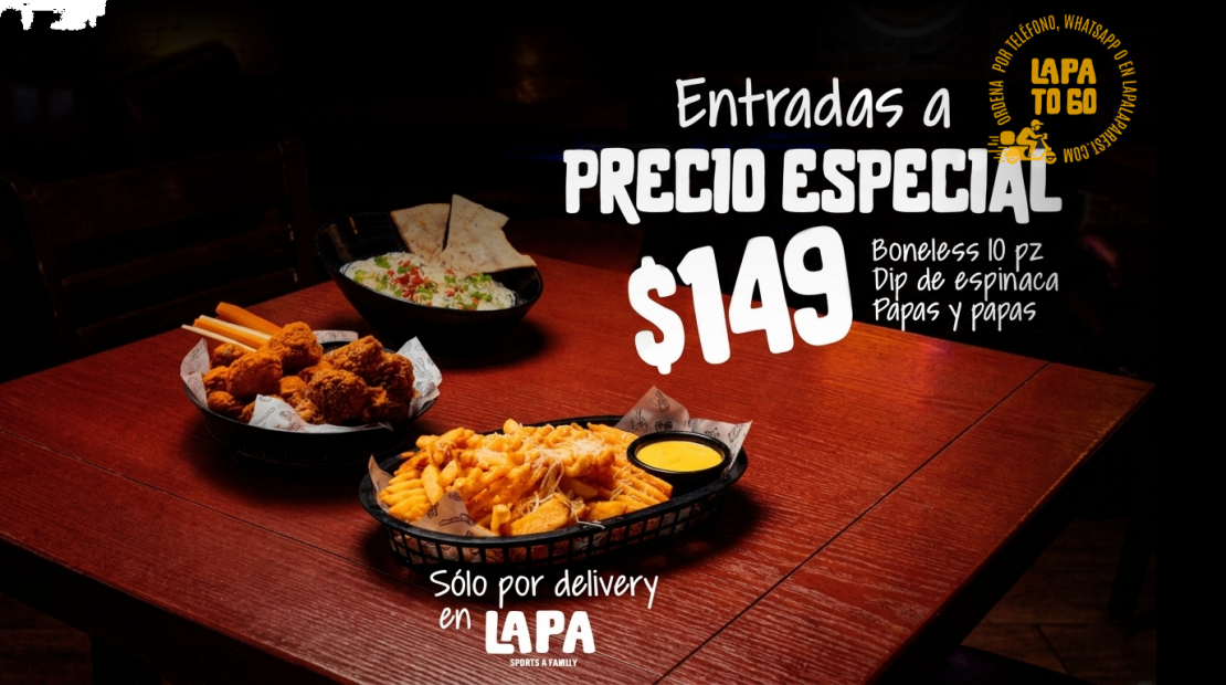 DELIVERY Julio: Entradas* $149